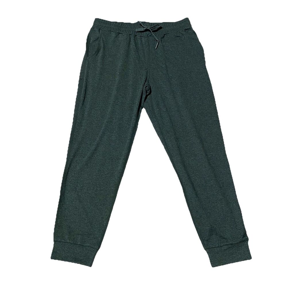 Quince Flowknit Mid Rise Jogger Sweatpants Womens S Green Stretch Athleisure EUC